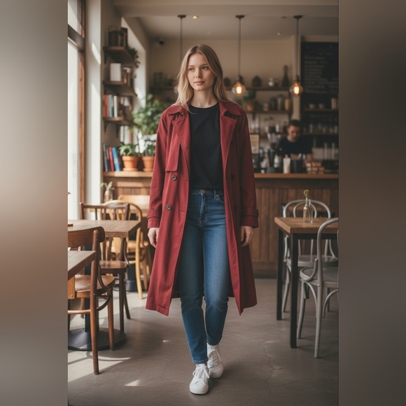 London Fog Trench Coat With Removable Linner Womens 40R - Picture 15 of 16